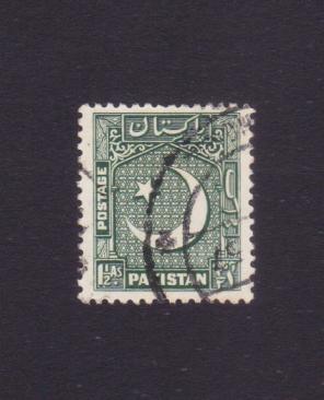 Pakistan 1 a Crescent Star Stamps 1949 Used