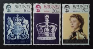 Brunei - 1977 The 25th Anniversary of The Reign of Queen Elizabeth II, 3v MNH