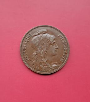 France 10 Centimes Daniel-Dupuis 1911 Bronze Dia 30 mm