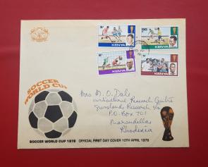 কেনিয়া ১৯৭৮ Fifa Worldcup FDC Mailed To রোডেশিয়া