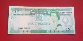 Fiji 2 Dollars 1988 XF/AUNC Condition