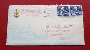 Us Navy 1982cover with Slogan Cancellation, Ties with President Rossevelt Stamps