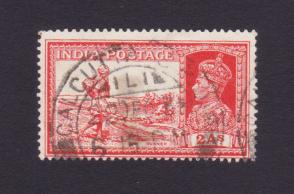 India (British) King George VI - 2 As Dak Runner Stamps 1937, Used