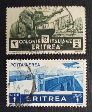 Eritrea (Italian Occupied) - 1933-36 Local Motives, Airmail Stamps, 2v Used