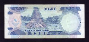 Fiji 20 Dollars VF/XF Condition 1988 - P88