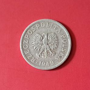 Poland 10 Groszy 1949 - Aluminium Coin - Dia 17.6 mm