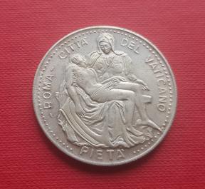 Vatican 1963 Paul 6 Pieta Silver Plated Bronze Souvenir Medal