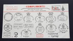 Sydpex৮০ স্যুভেনির Card Showing Early Postmarks