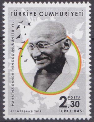 Turkey : 150th Anniversary of Mahatma Gandhi 1v Stamps MNH 2019