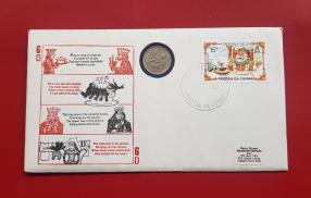 Pns: Tristan Da Cunha ১৯৮০ FDC with যুক্তরাজ্য ৬ Pence -Q E ২ ১৯৬৬