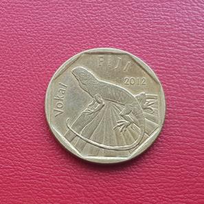 Fiji 1 Dollar 2012 Brass Plated Steel Dia 23mm