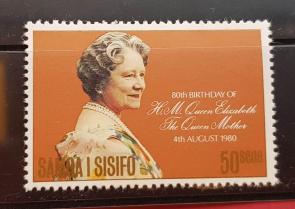 সামোয়া : ৮০th Birthday রানী এলিজাবেথ রানী Mother ১v ডাকটিকেট MNH ১৯৮০