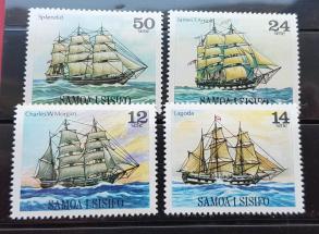 Samoa : Sailing Ships Series I 4v Stamps MNH 1979