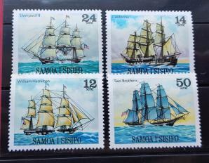 সামোয়া : পালতোলা জাহাজ Series II ৪v ডাকটিকেট MNH ১৯৮০