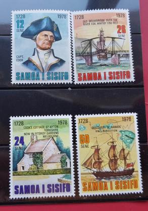 Samoa : Captain Cook Set of 4v Stamps MNH 1978