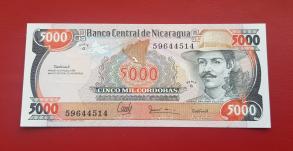 Nicaragua 5000 Codobas 1988 UNC